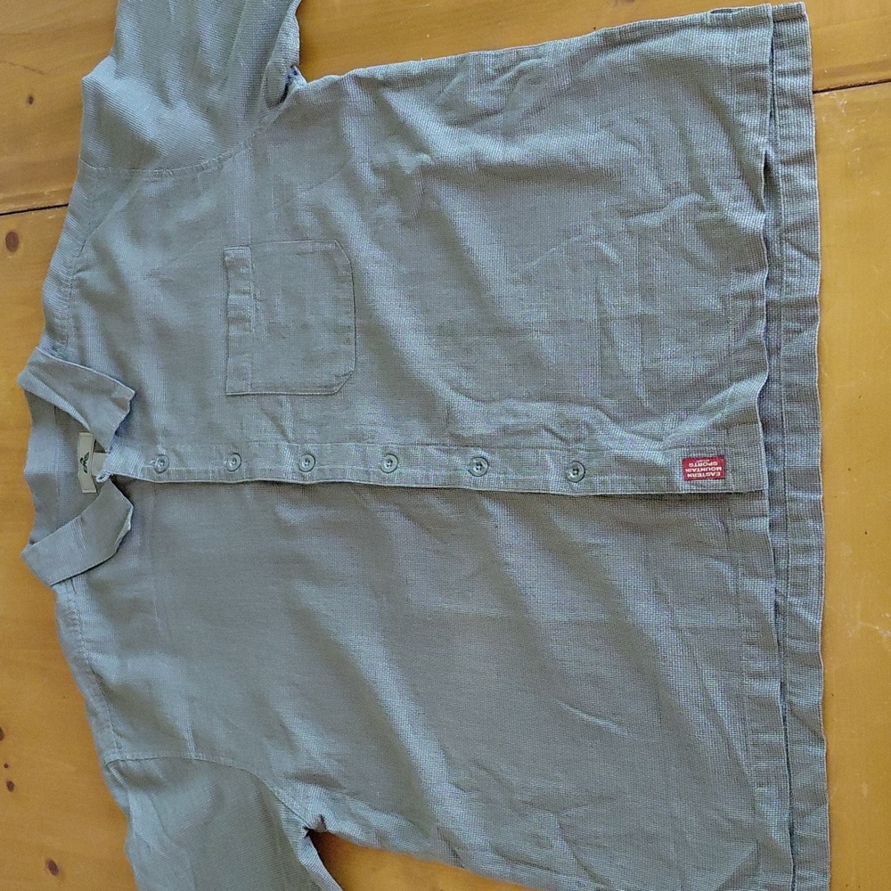 Nwt EMS Men's Relaxed Cotton Weave Button Down Shirt XL
